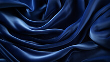 Draped Smooth And Rich Blue Velour Texture. Luxurious Velour Background Pattern.