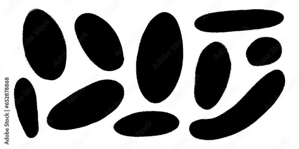 Set of Scribble ovals and bubbles to circle and highlight text. hand ...