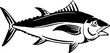 Bluefish tuna fish icon isolated on white background