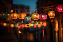 Paper Lanterns Known As 'kandils' Hang In Homes During Diwali, Symbolizing Spiritual Enlightenment.