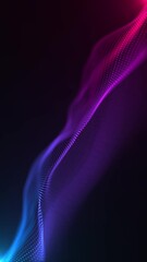Wall Mural - vertical video - abstract technology concept motion background animation with a gently undulating ne