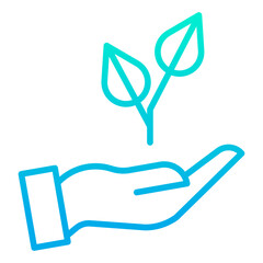 Poster - Outline gradient Save Plant icon