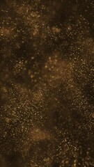 Wall Mural - vertical video - abstract background with glittering shiny gold particles and shallow depth of field