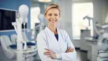 Shot of a mature female doctor standing with her arms crossed at a hospital