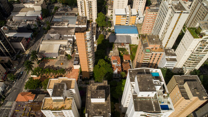 Aerial view of the Itaim Bibi neighborhood, with Av. Parque Paulista and Ibirapuera in the background