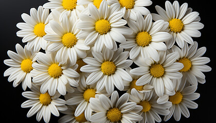 Canvas Print - Vibrant yellow daisy, a symbol of beauty in nature bouquet generated by AI