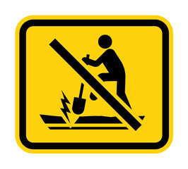 Wall Mural - Danger Sign High Voltage Cable Buried. Do Not Dig Between Sign