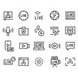 © med - Video and Live Icons vector design