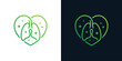 Lung logo design element with heart design graphic vector illustration. Symbol, icon, creative.