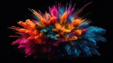 Colorful Powder Explosion Background