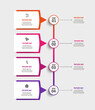 © andreyorb - Vector infographic template with 4 options or steps. Can be used for workflow layout, diagram, annual report, web design