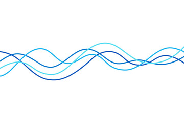 Wall Mural - abstract blue wave line flow curve wavy element vector sound audio volume striped graphic decoration
