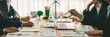 © Summit Art Creations - Eco business company meeting with group of business people planning strategy and discuss marketing of eco-friendly and renewable clean energy products. Green business company concept. Trailblazing