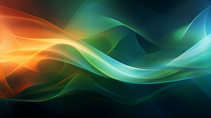 Wall Mural - abstract background with colorful light waves