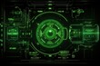 © AKKA - Abstract technology hud interface hologram elements neon lights, circle percent vitality innovation on hi tech future design