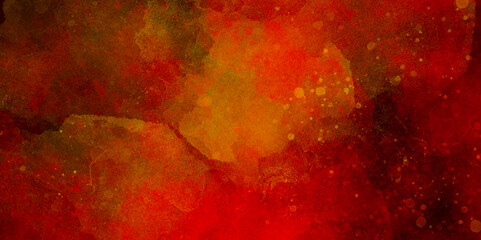 Wall Mural - Red wall grunge texture hand painted watercolor colorfull texture background. red splatter and black watercolor background abstract texture with color splash design.	
