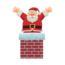 Santa Claus In The Chimney