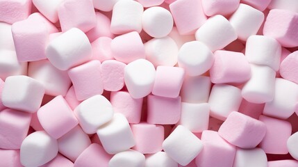 Sticker - close up of pink marshmallows