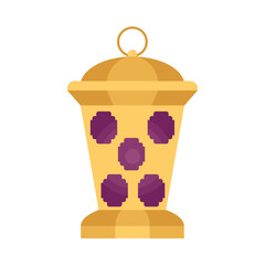 Sticker - golden ramadan lamp hanging