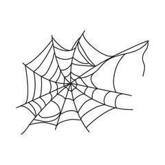 Poster - halloween spider web black design