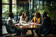 © 1smile - People engaged in conversation around a table