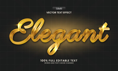 Wall Mural - Design editable text effect, elegant 3d vector illustration
