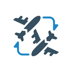 Wall Mural - Plane change icon vector illustration