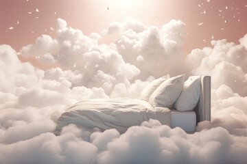 Wall Mural - Bed in the clouds.