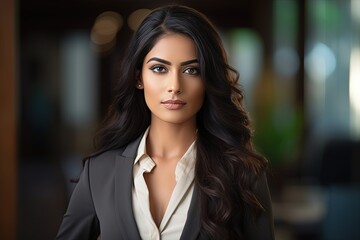 Poster - Elegant young Indian business woman. 