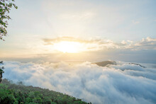 Beautiful View At Pha Mo E Daeng National Park In The Morning.