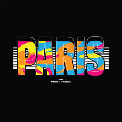 Paris stylish t-shirt and apparel abstract design. Vector print, typography, poster