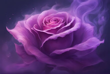 Magical Purple Rose Flower.