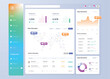 © Creativecreator - Infographic dashboard. UI design with graphs, charts and diagrams. Web interface template for business presentation.