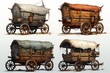 carriage isolated on white concept art illustration