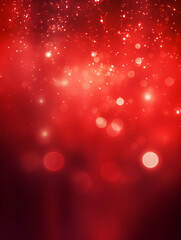 Abstract red and white glitter Christmas background with copy space