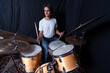 © AlvaroRT - Man playing the drum.Live music background concept.