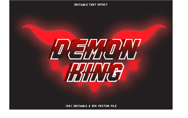 Wall Mural - demon king editable text effect emboss modern style