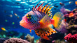 Vibrant tropical fish underwater, a dance of colors