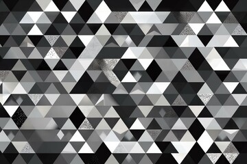 Wall Mural - A black and white abstract background with triangles