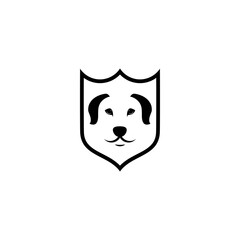 Sticker - Dog shield icon isolated on transparent background