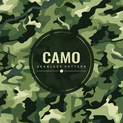 seamless camouflage texture skin pattern vector for military textile