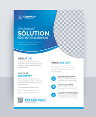 Wall Mural - Attractive shapes & colors corporate brand business flyer design concept. best quality business leaflet, modern flier