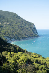 Poster - Beautiful view of Mount Conero and beach from Sirolo, Marche region, Italy