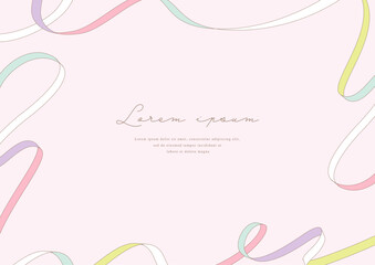 Wall Mural - Cute ribbon vector design frame
