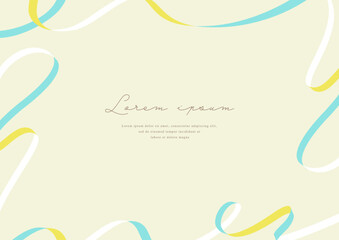 Wall Mural - Cute ribbon vector design frame
