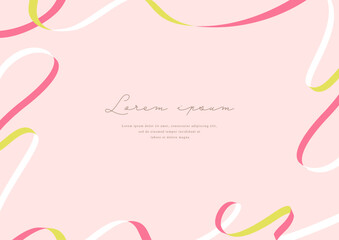 Wall Mural - Cute ribbon vector design frame
