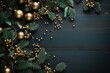 christmas green decorated background