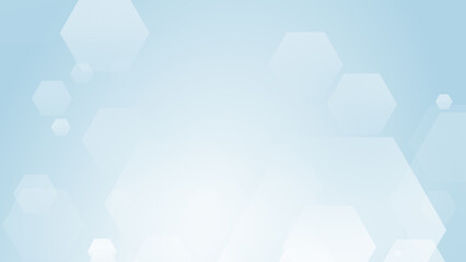 Wall Mural - abstract hexagon geometric white blue pattern medical background.