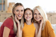 © Prostock-studio - Happy teen girl posing with mom and grandma at home