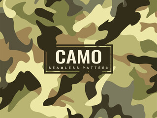 Wall Mural - Trendy camouflage military pattern